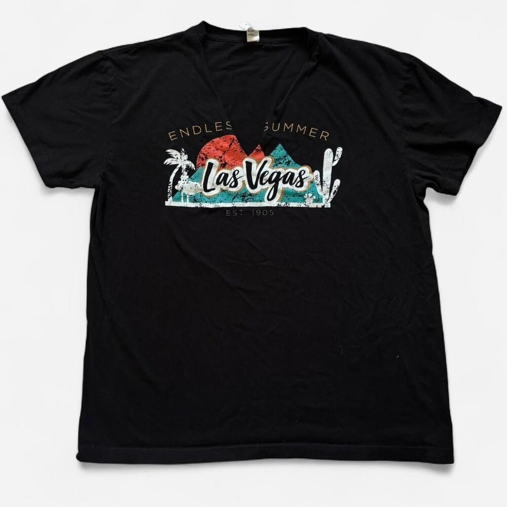 Large hand cut v neck Vegas